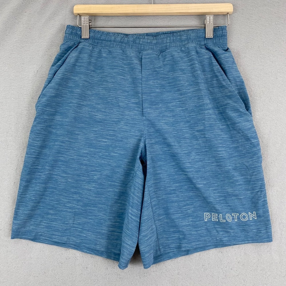 Lululemon Peloton Pace Breaker Shorts Mens M blue heather Athletic Workout 8.5"